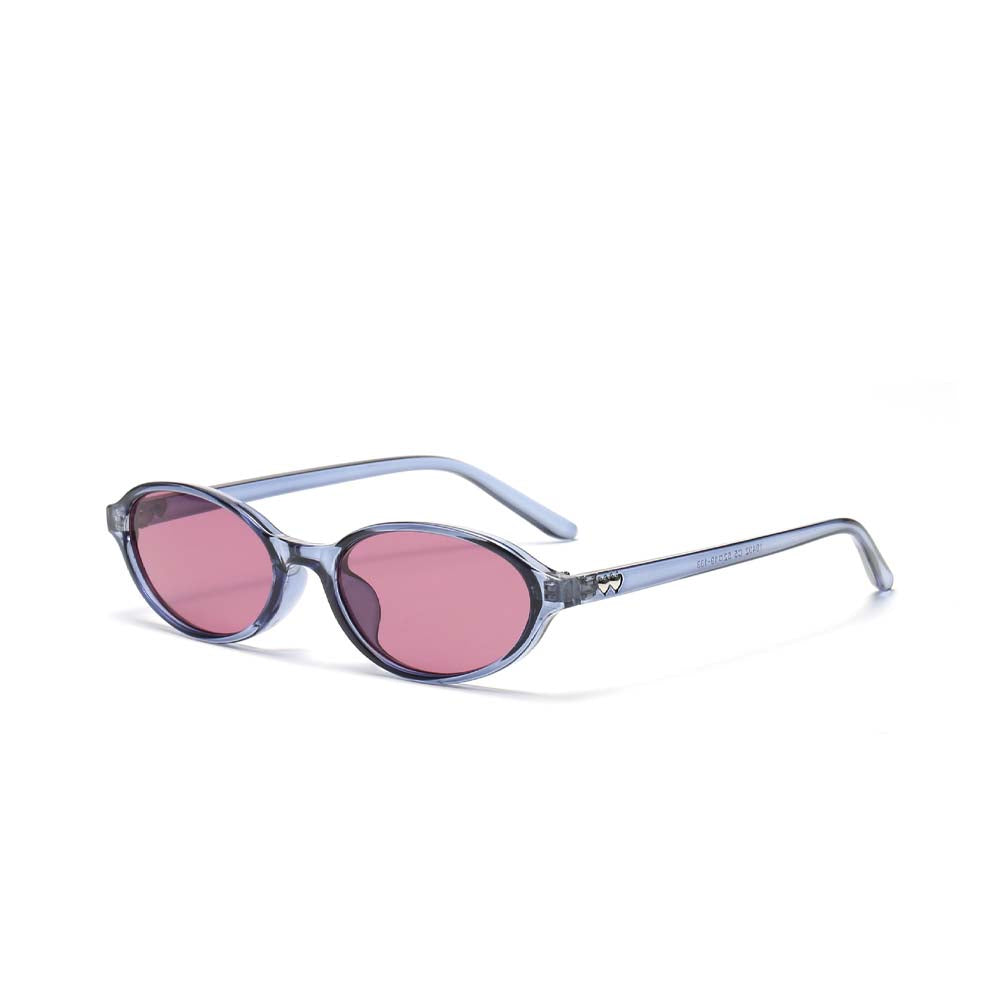 Retro Ovale Polarisierte Sonnenbrille Vintage Y2K Schmale Rahmenbrille