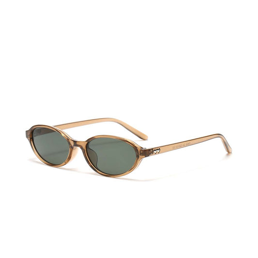 Retro Oval Polarized Sunglasses Vintage Y2K Slim Frame Eyewear