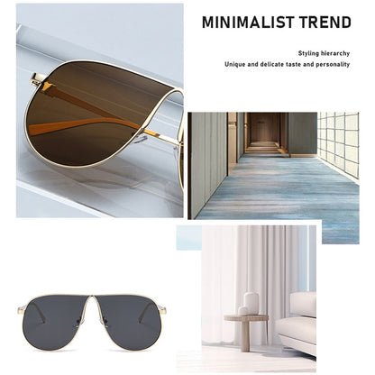 Retro Punk Metal Aviator Sunglasses – Unisex Hip-Hop Oversized Shades