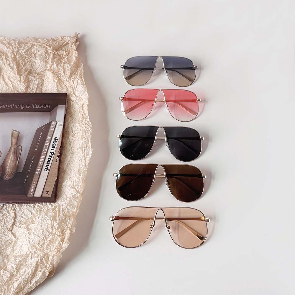 Retro Punk Metal Aviator Sunglasses – Unisex Hip-Hop Oversized Shades