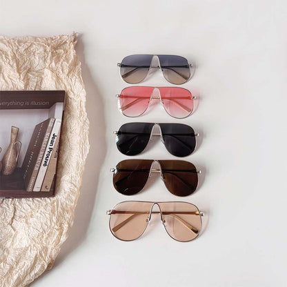 Retro Punk Metal Aviator Sunglasses – Unisex Hip-Hop Oversized Shades
