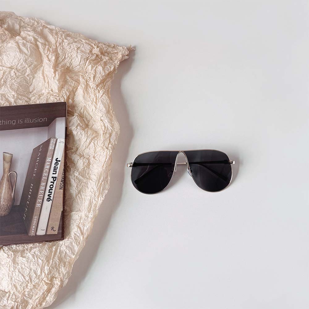 Retro Punk Metal Aviator Sunglasses – Unisex Hip-Hop Oversized Shades