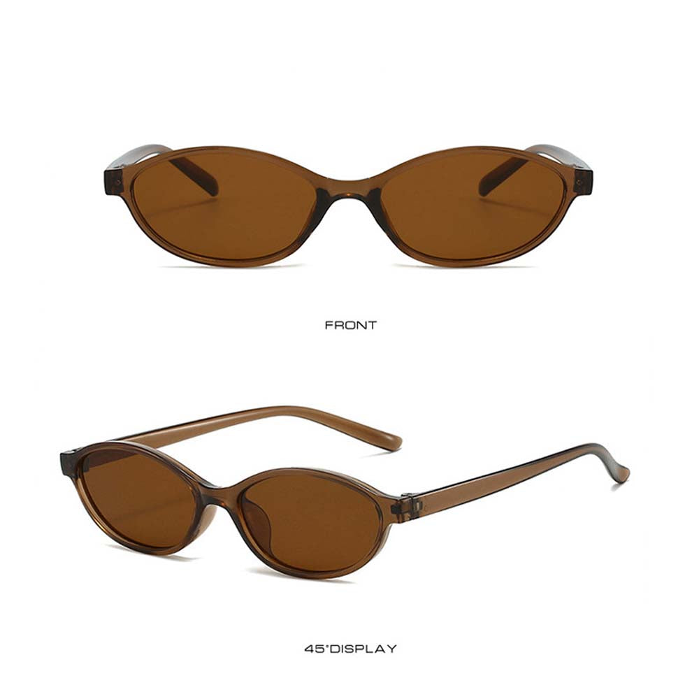 Retro Y2K Oval Sunglasses – Minimal Fashion Shades