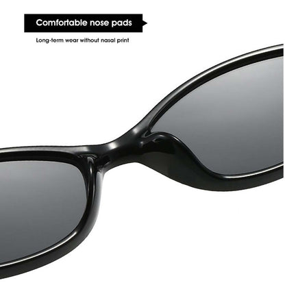 Retro Y2K Oval Sunglasses – Minimal Fashion Shades
