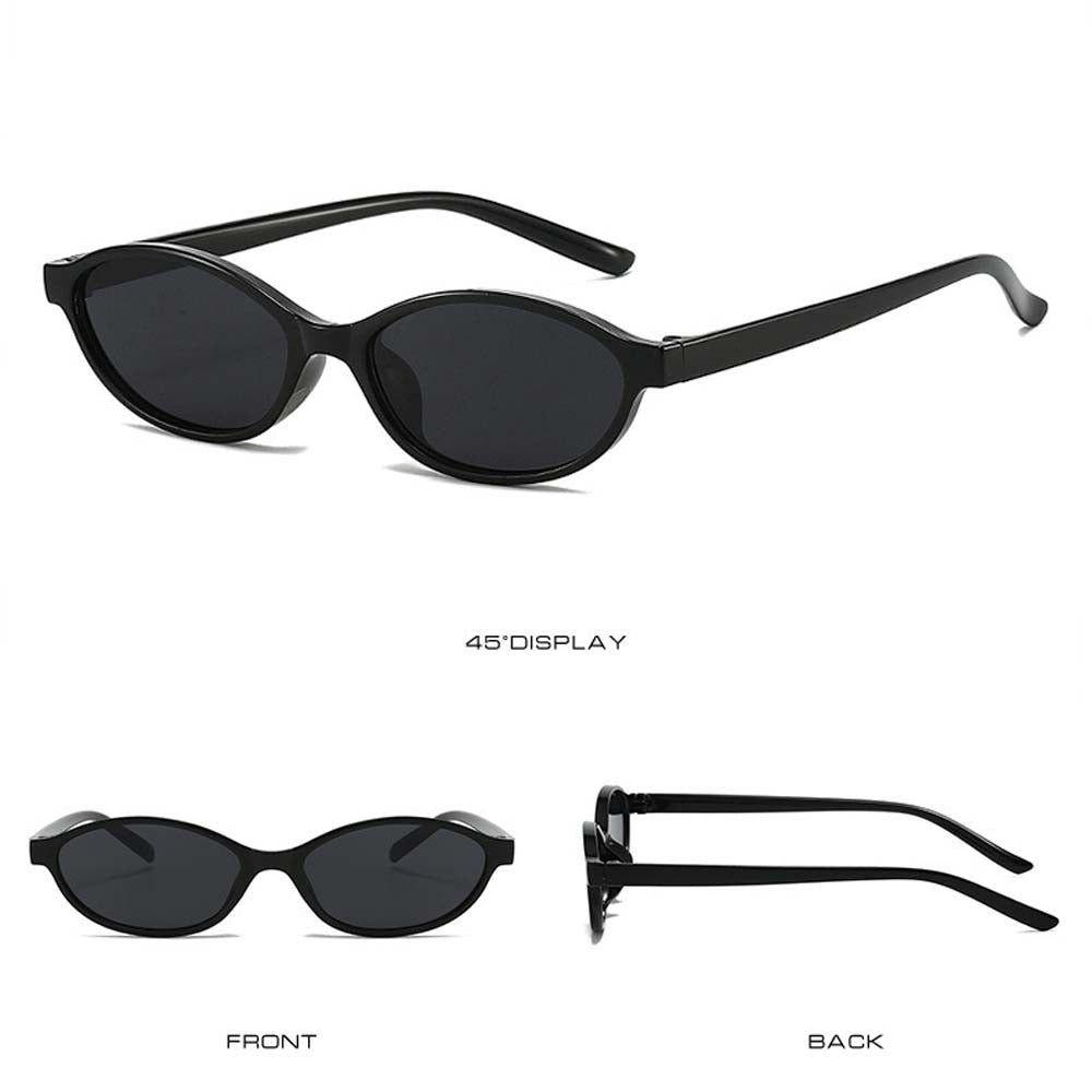 Retro Y2K Oval Sunglasses – Minimal Fashion Shades