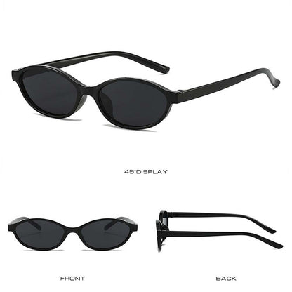 Retro Y2K Oval Sunglasses – Minimal Fashion Shades