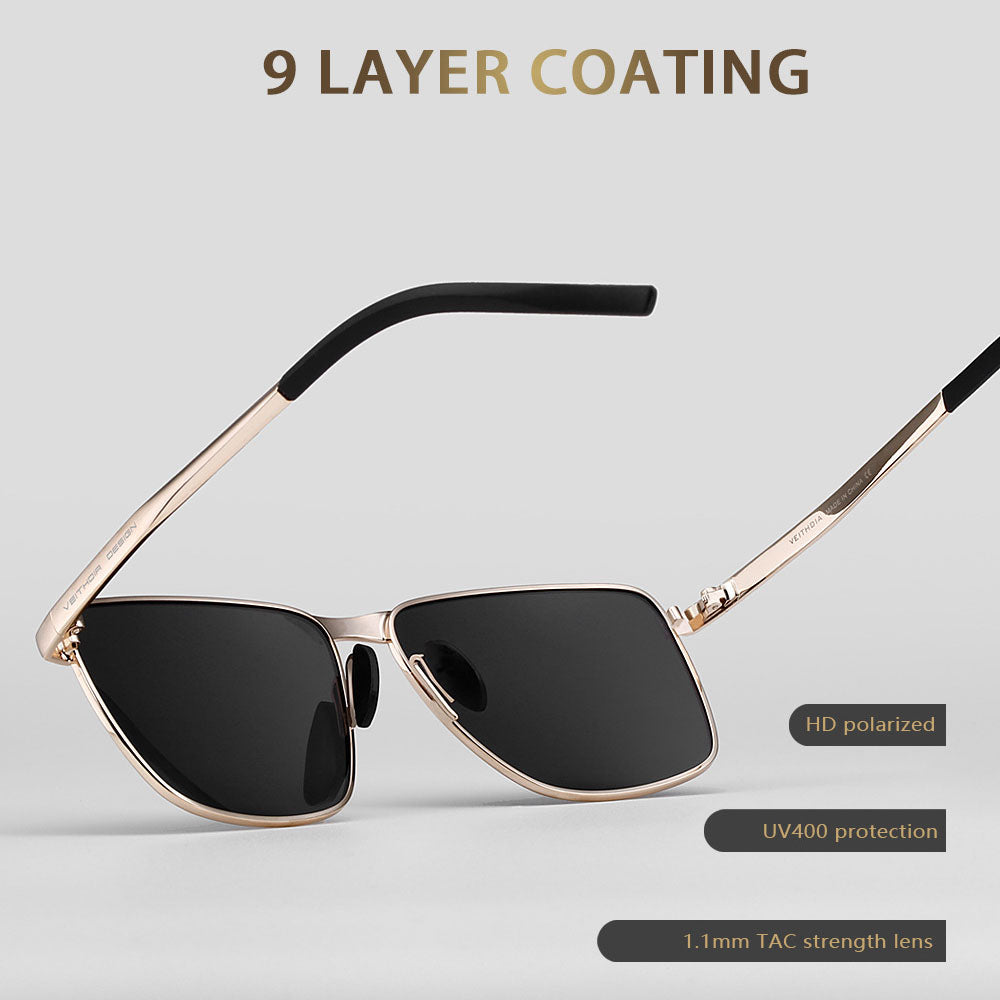 Square Sunglasses with Slim Frames & Multiple Lens Color Options