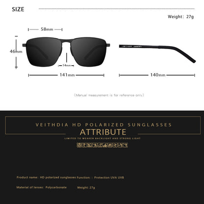 Square Sunglasses with Slim Frames & Multiple Lens Color Options