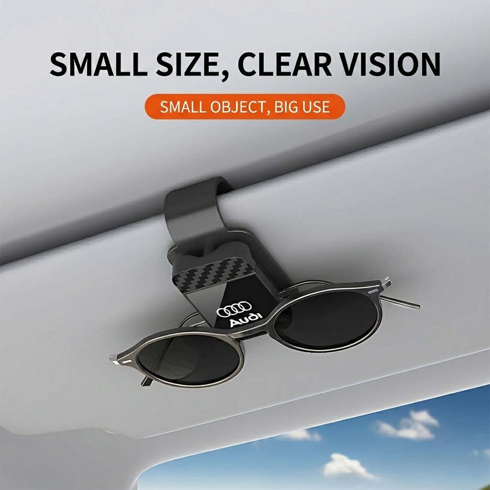 Universal Car Sun Visor Glasses Holder – Carbon Fiber Sunglasses Clip Organizer