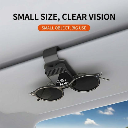 Universal Car Sun Visor Glasses Holder – Carbon Fiber Sunglasses Clip Organizer