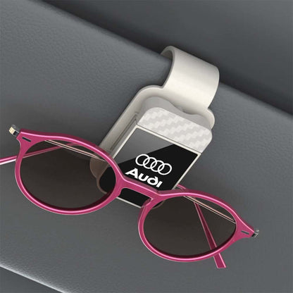 Universal Car Sun Visor Glasses Holder – Carbon Fiber Sunglasses Clip Organizer