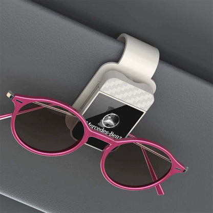 Universal Car Sun Visor Glasses Holder – Carbon Fiber Sunglasses Clip Organizer
