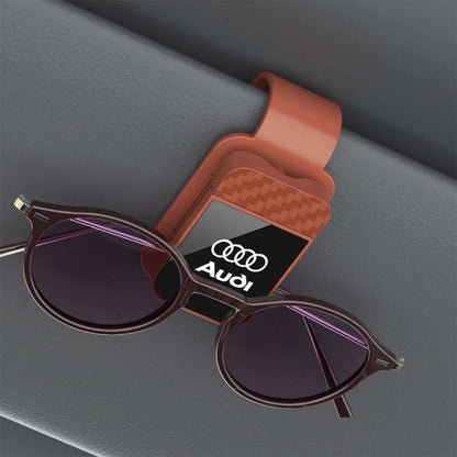Universal Car Sun Visor Glasses Holder – Carbon Fiber Sunglasses Clip Organizer