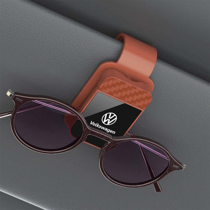 Universal Car Sun Visor Glasses Holder – Carbon Fiber Sunglasses Clip Organizer