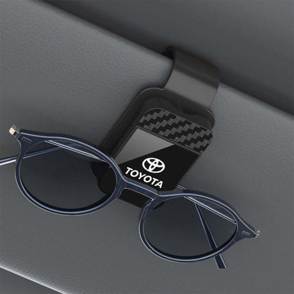Universal Car Sun Visor Glasses Holder – Carbon Fiber Sunglasses Clip Organizer