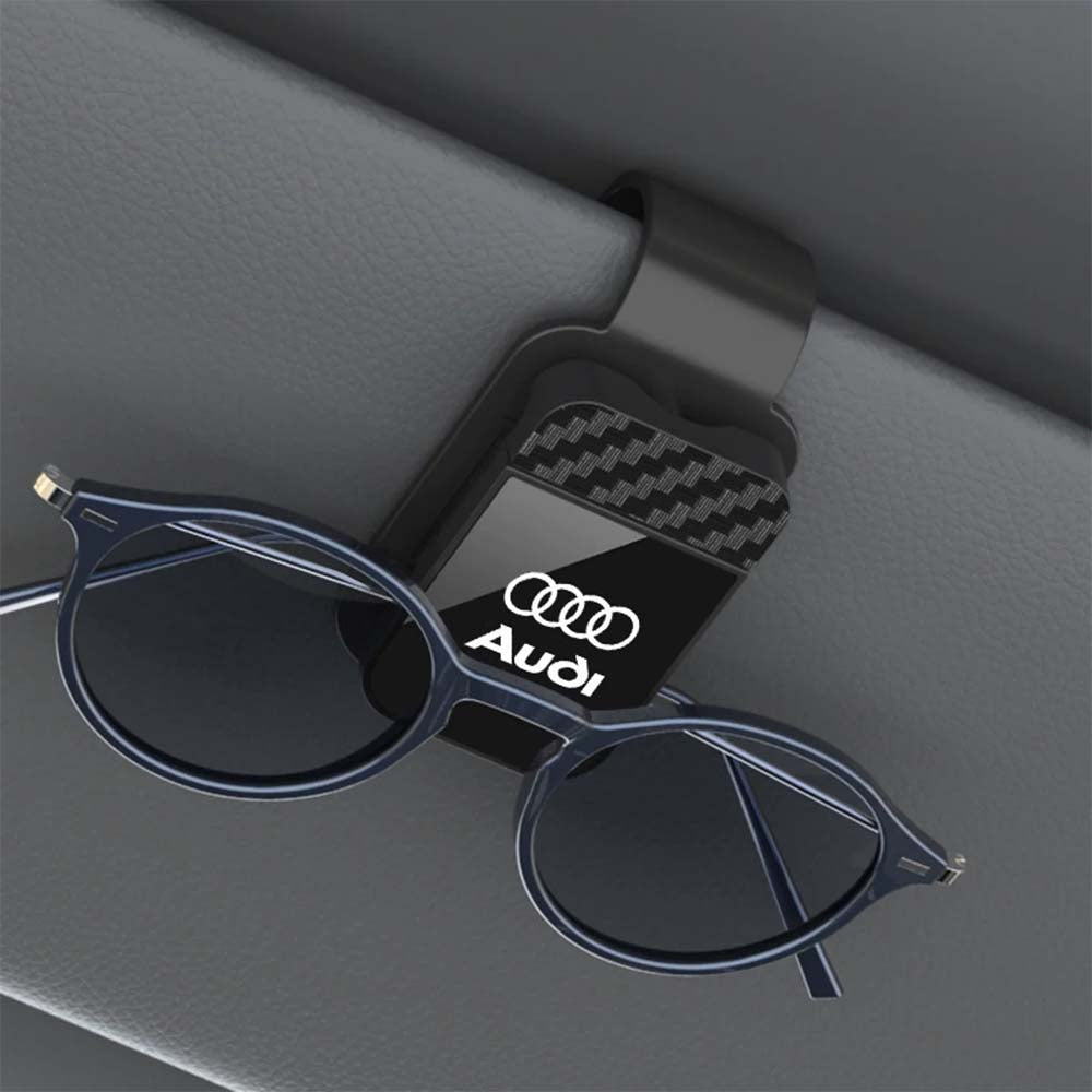 Universal Car Sun Visor Glasses Holder – Carbon Fiber Sunglasses Clip Organizer