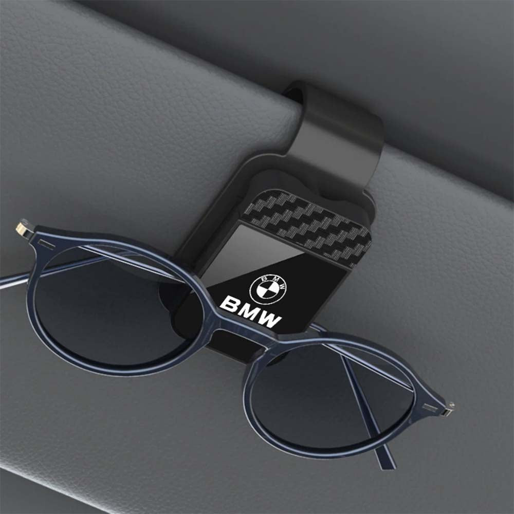 Universal Car Sun Visor Glasses Holder – Carbon Fiber Sunglasses Clip Organizer