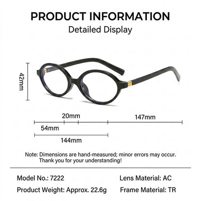 Vintage Oval Frame Sunglasses for Women Korean Retro Chic