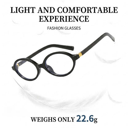 Vintage Oval Frame Sunglasses for Women Korean Retro Chic