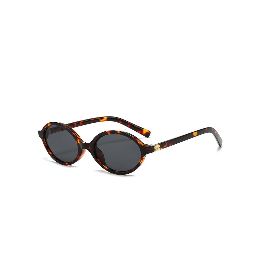 Vintage Oval Frame Sunglasses for Women Korean Retro Chic