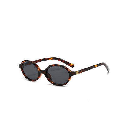 Vintage Oval Frame Sunglasses for Women Korean Retro Chic