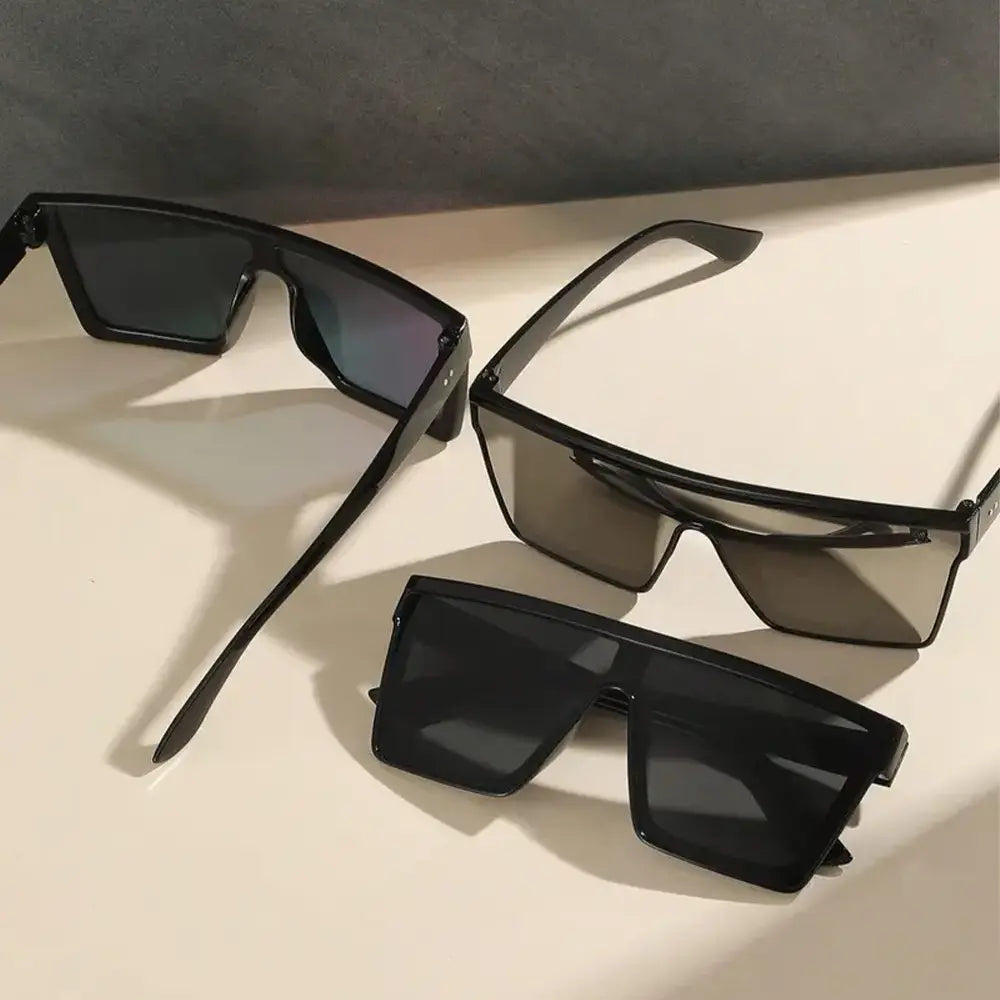 Y2K Punk One-Piece Shield Sunglasses Cyber Shield Wrap-Around Shades