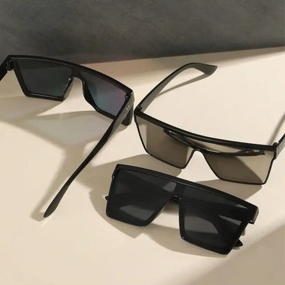 Y2K Punk One-Piece Shield Sunglasses Cyber Shield Wrap-Around Shades