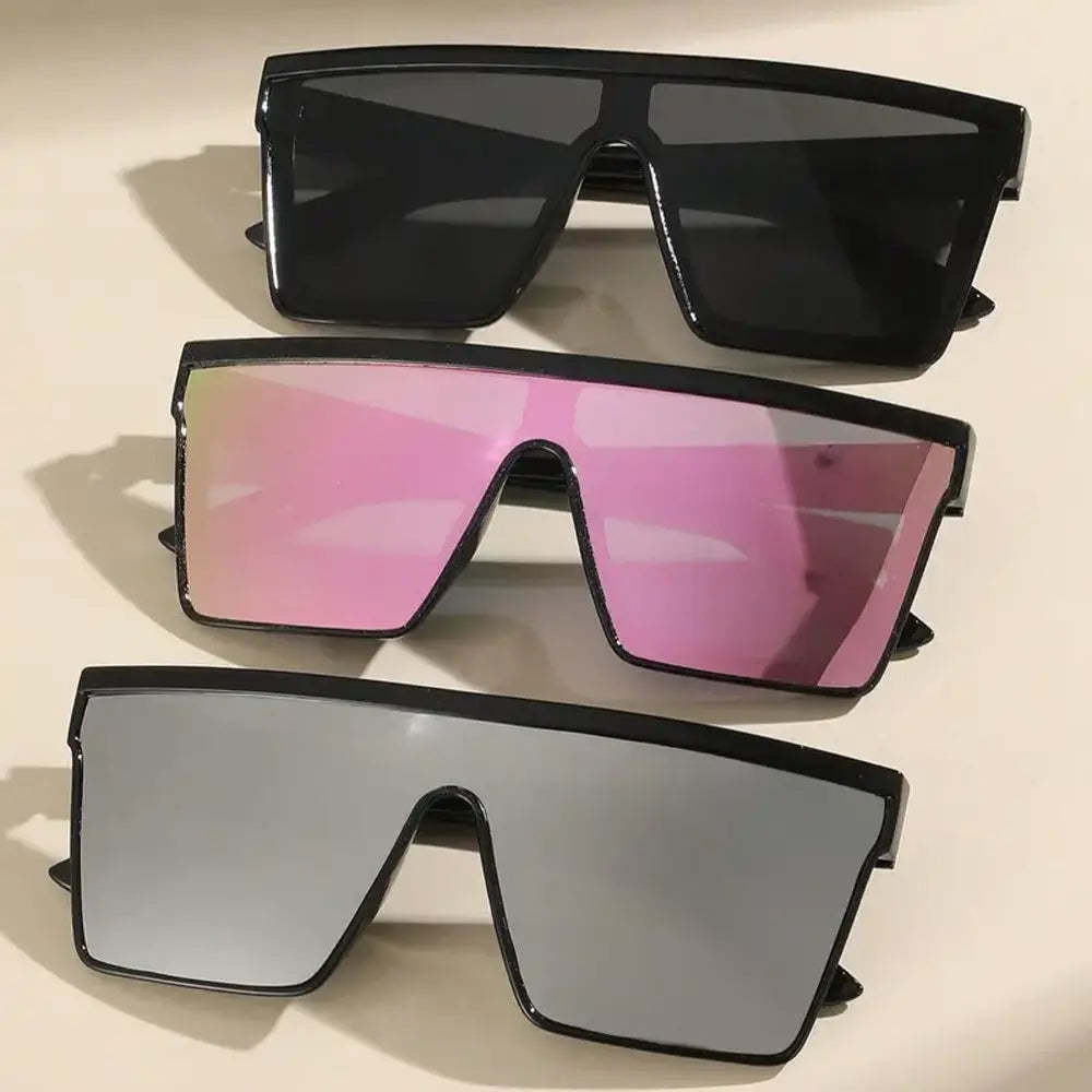 Y2K Punk One-Piece Shield Sunglasses Cyber Shield Wrap-Around Shades