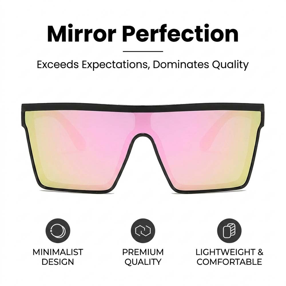 Y2K Punk One-Piece Shield Sunglasses Cyber Shield Wrap-Around Shades