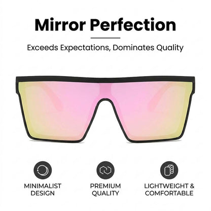 Y2K Punk One-Piece Shield Sunglasses Cyber Shield Wrap-Around Shades