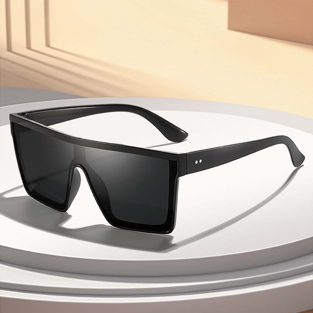 Y2K Punk One-Piece Shield Sunglasses Cyber Shield Wrap-Around Shades