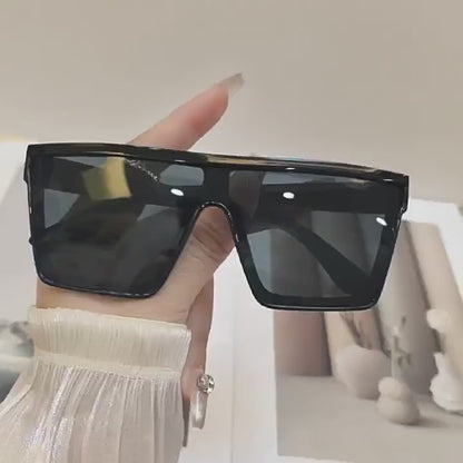 Y2K Punk One-Piece Shield Sunglasses Cyber Shield Wrap-Around Shades